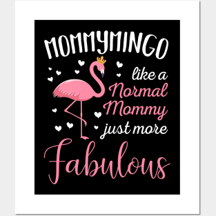 Mommymingo Pink Flamingo Mothers Day Gift Posters and Art